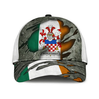 Micklethwait Coat Of Arms Irish Family Crest Hat Classic Cap Hat - Thegiftio UK