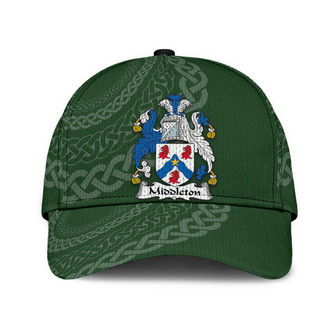 Middleton Coat Of Arms Irish Family Crest St Patrick's Day Hat Classic Cap Hat - Thegiftio UK