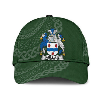 Millar Coat Of Arms Irish Family Crest St Patrick's Day Hat Classic Cap Hat - Thegiftio UK