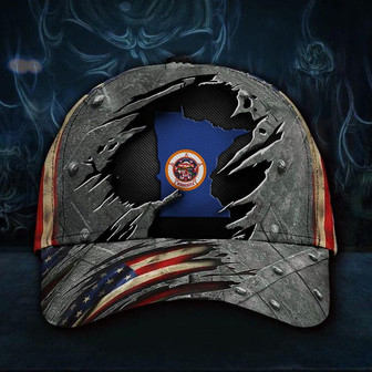 Minnesota Flag With American Flag Hat Classic Baseball Cap Patriotic Gifts For Him Hat - Thegiftio UK