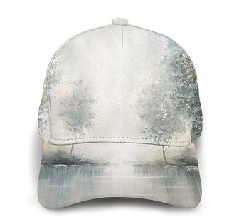 Misty Forest Print Classic Baseball Cap Adjustable Twill Sports Dad Hats for Unisex Hat - Thegiftio UK
