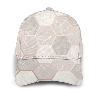 Modern Rose Gold Glitter Marble Fashion Snapback Unisex Printing Baseball Cap Trucker Hats Outdoor Hat - Thegiftio UK
