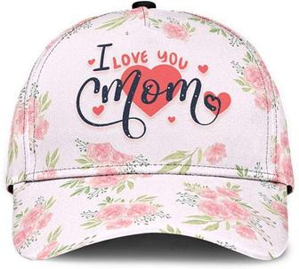 Mom I Love You Carnation Flower Printed Unisex Hat Classic Caps Baseball Caps, Curved Snapback Hat - Thegiftio UK