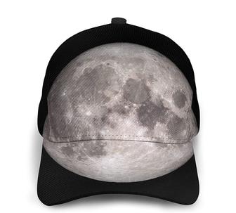 The Moon Unisex Printing Classic Baseball Cap Snapback Flat Bill Hip Hop Hat - Thegiftio UK