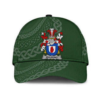 Mulrony Coat Of Arms Irish Family Crest St Patrick's Day Hat Classic Cap Hat - Thegiftio UK