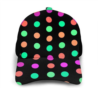 Multicolor Polka Dots Print Classic Baseball Cap Adjustable Twill Sports Dad Hats for Unisex Hat - Thegiftio UK