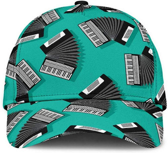 Musical Instrument Blue Printed Unisex Hat Classic Cap, Snapback Cap Hat - Thegiftio UK