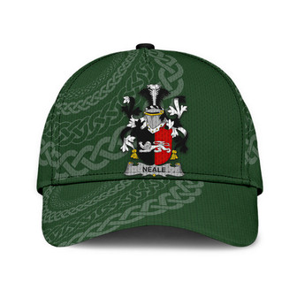 Neale Coat Of Arms Irish Family Crest St Patrick's Day Hat Classic Cap Hat - Thegiftio UK