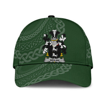 Neilan Coat Of Arms Irish Family Crest St Patrick's Day Hat Classic Cap Hat - Thegiftio UK