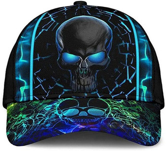 Neon Texture Skull Fanciful Beautiful Colors Printed Unisex Hat Classic Cap Hat - Thegiftio UK