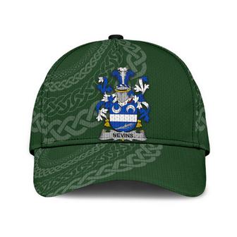 Nevins Coat Of Arms Irish Family Crest St Patrick's Day Hat Classic Cap Hat - Thegiftio UK
