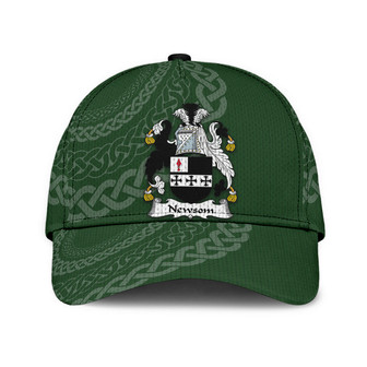 Newsom Coat Of Arms Irish Family Crest St Patrick's Day Hat Classic Cap Hat - Thegiftio UK