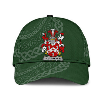 Nichols Coat Of Arms Irish Family Crest St Patrick's Day Hat Classic Cap Hat - Thegiftio UK