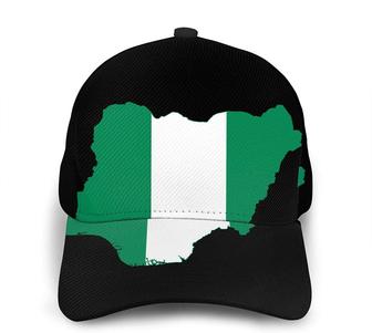 Nigerian Flag and Map Unisex Printing Classic Baseball Cap Snapback Flat Bill Hip Hop Hat - Thegiftio UK