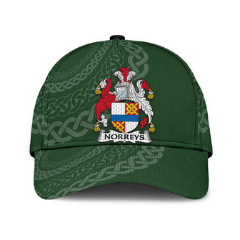 Norreys Coat Of Arms Irish Family Crest St Patrick's Day Hat Classic Cap Hat - Thegiftio UK