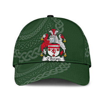 Obergin Coat Of Arms Irish Family Crest St Patrick's Day Hat Classic Cap Hat - Thegiftio UK