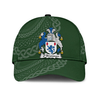 Obrennan Coat Of Arms Irish Family Crest St Patrick's Day Hat Classic Cap Hat - Thegiftio UK