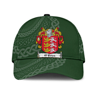 Obrien Coat Of Arms Irish Family Crest St Patrick's Day Hat Classic Cap Hat - Thegiftio UK