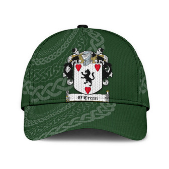 Ocrean Coat Of Arms Irish Family Crest St Patrick's Day Hat Classic Cap Hat - Thegiftio UK