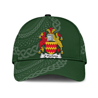 Oharkins Coat Of Arms Irish Family Crest St Patrick's Day Hat Classic Cap Hat - Thegiftio UK
