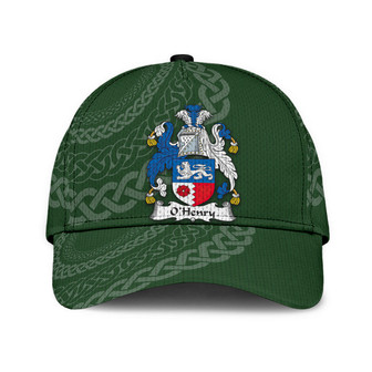 Ohenry Coat Of Arms Irish Family Crest St Patrick's Day Hat Classic Cap Hat - Thegiftio UK