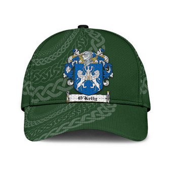 Okelly Coat Of Arms Irish Family Crest St Patrick's Day Hat Classic Cap Hat - Thegiftio UK