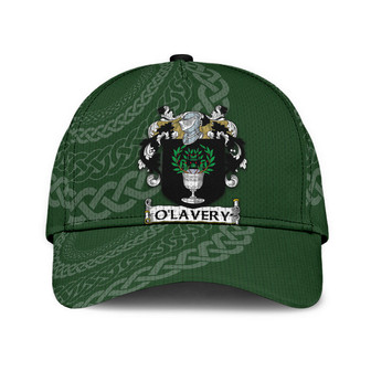 Olavery Coat Of Arms Irish Family Crest St Patrick's Day Hat Classic Cap Hat - Thegiftio UK