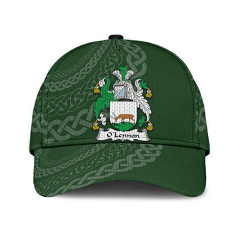 Olennon Coat Of Arms Irish Family Crest St Patrick's Day Hat Classic Cap Hat - Thegiftio UK