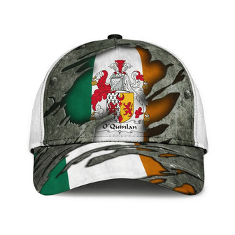 Oquinlan Coat Of Arms Irish Family Crest Hat Classic Cap Hat - Thegiftio UK