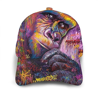Orangutan Graffiti Print Classic Baseball Cap Adjustable Twill Sports Dad Hats for Unisex Hat - Thegiftio UK