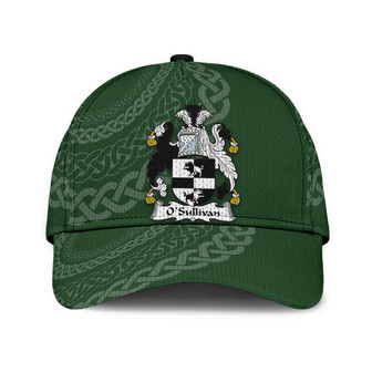 Osullivan Coat Of Arms Irish Family Crest St Patrick's Day Hat Classic Cap Hat - Thegiftio UK