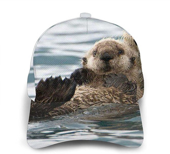 Otter Print Casual Baseball Cap Adjustable Twill Sports Dad Hats for Unisex Hat - Thegiftio