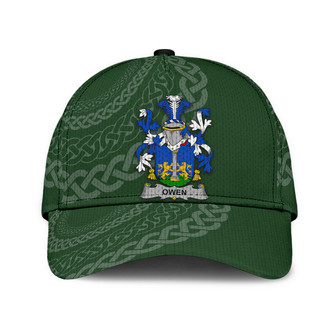 Owen Coat Of Arms Irish Family Crest St Patrick's Day Hat Classic Cap Hat - Thegiftio UK