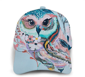 Owl Print Casual Baseball Cap Adjustable Twill Sports Dad Hats for Unisex Hat - Thegiftio UK