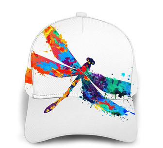 Paint Splash Dragonfly Print Classic Baseball Cap Adjustable Twill Sports Dad Hats for Unisex Hat - Thegiftio UK