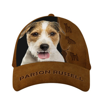 Parson Russell Dog Leather Hat Classic Cap Hat - Thegiftio UK