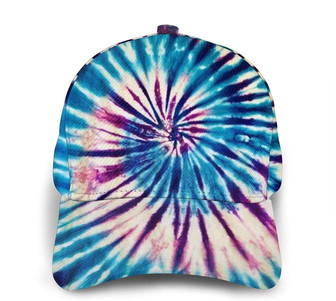 Pastel Rainbow Tie Unisex Printing Classic Baseball Cap Snapback Flat Bill Hat - Thegiftio UK
