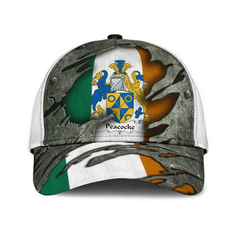 Peacocke Coat Of Arms Irish Family Crest Hat Classic Cap Hat - Thegiftio UK