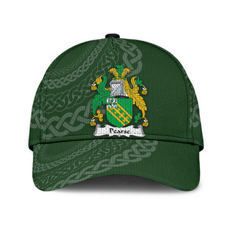 Pearse Coat Of Arms Irish Family Crest St Patrick's Day Hat Classic Cap Hat - Thegiftio UK