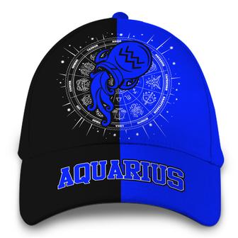 Personalized Aquarius Zodiac Blue Hat Classic Cap Hat - Thegiftio UK