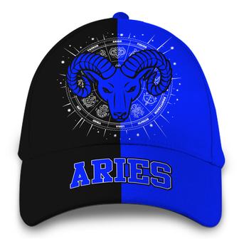 Personalized Aries Blue Zodiac Hat Classic Cap Hat - Thegiftio UK