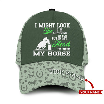 Personalized Barrel Racing I'm Riding My Horse Hat Classic Cap Hat - Thegiftio