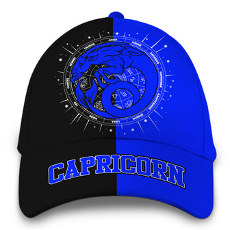 Personalized Capricorn Blue Zodiac Hat Classic Cap Hat - Thegiftio UK