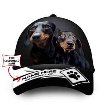 Personalized Cool Dachshund Dog Hat Classic Cap Hat - Thegiftio UK