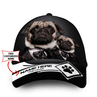 Personalized Cool Pug Dog Hat Classic Cap Hat - Thegiftio