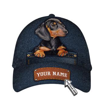 Personalized Dachshund Dog Hat Classic Cap Hat - Thegiftio UK
