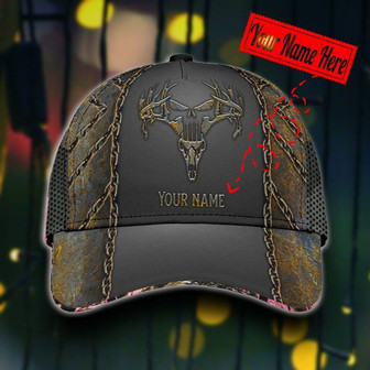 Personalized Deer Hunter Cap Deer Hunting Camo Cap Custom Hat All Over Printed, Cap Gift Hat - Thegiftio UK