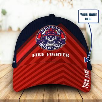 Personalized Fire Fighter Fueled By Fire Hat Classic Cap Hat - Thegiftio UK