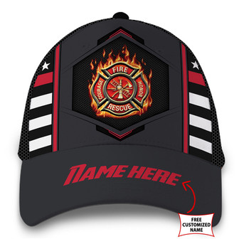 Personalized Firefighter Strong Hat Classic Cap Hat - Thegiftio UK