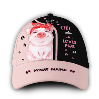 Personalized Just a girl who loves Pigs Hat Classic Cap Hat - Thegiftio